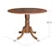 International Concepts Round 42 in Round Dual Drop Leaf Pedestal Table, Distressed Oak, 42 in W, 42 in L, 29.5 in H, Wood T42-42DP - alternate 6